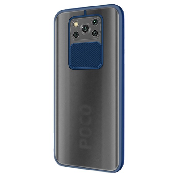 CaseUp Xiaomi Poco X3 NFC Kılıf Camera Swipe Protection Lacivert 2